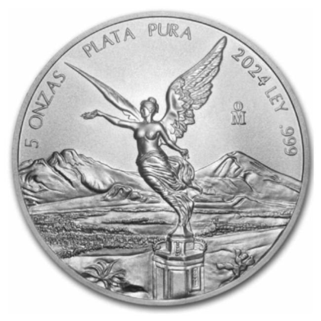 Μεξικό. 2024 5 Onza Mexican Silver Libertad Coin BU #2.1