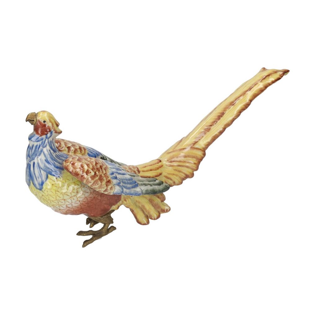 小塑像 - Phaesant - 青銅色, 大理石 #1.0