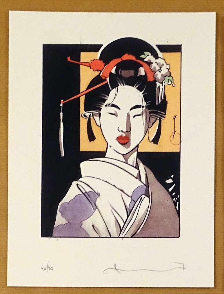 Michetz, Marc - 2 Ex Libris - Visages - Geisha #1.0