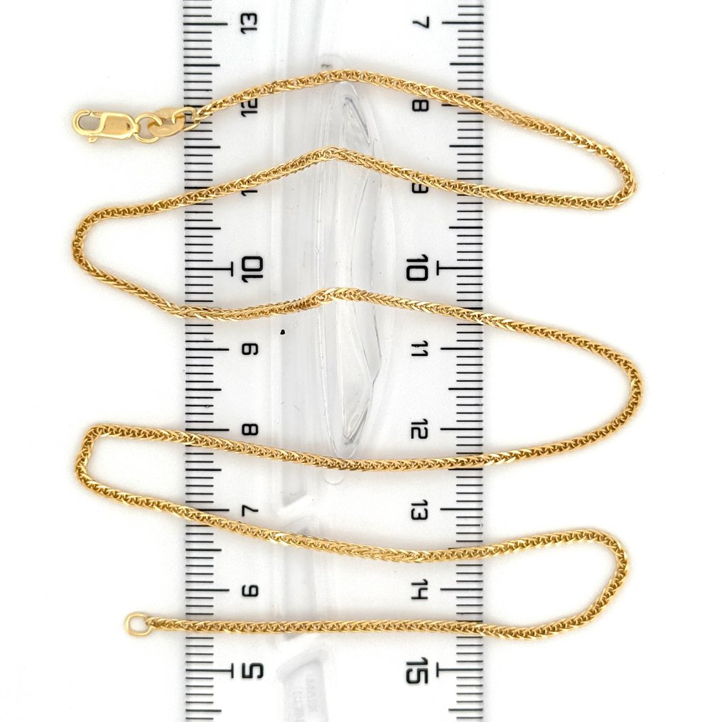 χωρίς τιμή ασφαλείας - Handmade - Κολιέ - Spiga - 2.5 g - 18 καράτια Κίτρινο χρυσό #4.3