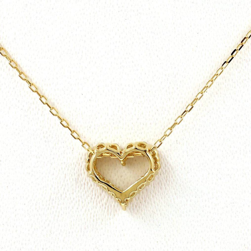 Κολιέ με μενταγιόν - 14 καράτια Κίτρινο χρυσό -  0.26ct. tw. Διαμάντι (Φυσικό)  #3.2