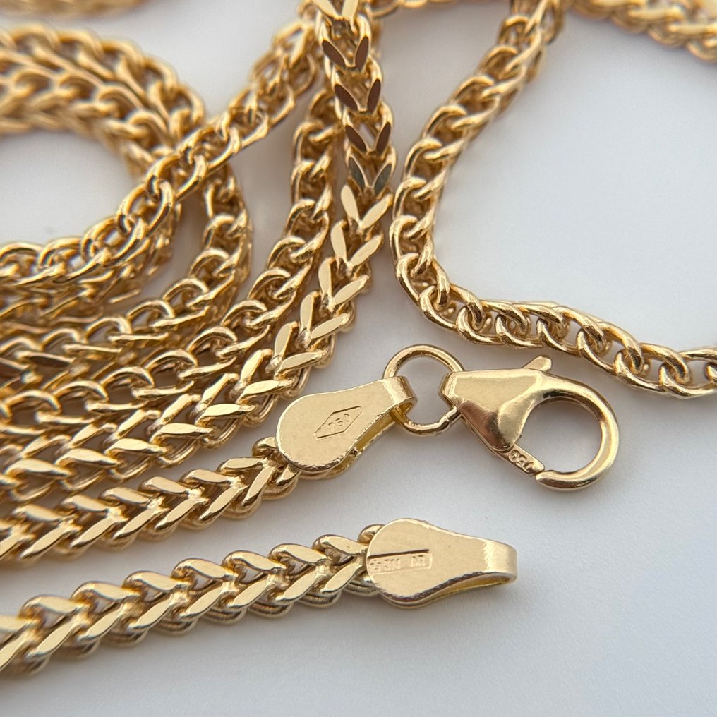 没有保留价 - Handmade - 项链 - Franco - 5.8 g - 18K包金 黄金 #3.2