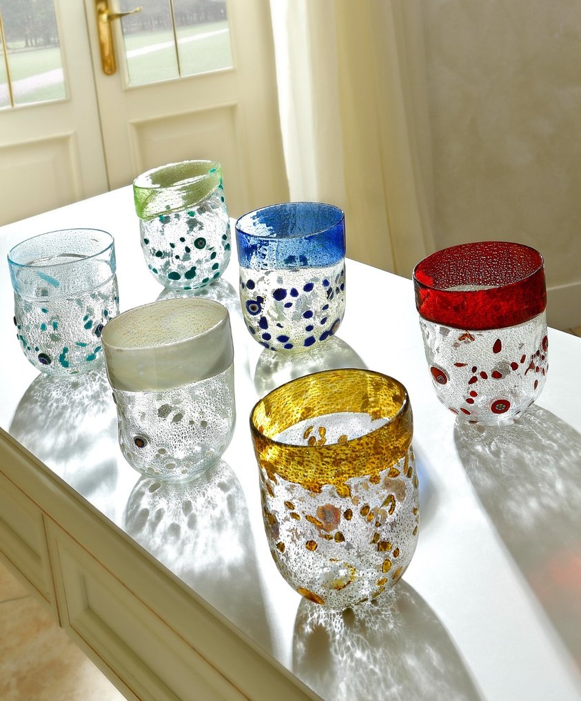 Ribes Atelier - Maryana Iskra - Σετ ποτού (6) - Δωρεάν αποστολή στην €ZONE - Γυαλί Murano - ΔΩΡΕΑΝ ΑΠΟΣΤΟΛΗ #1.0