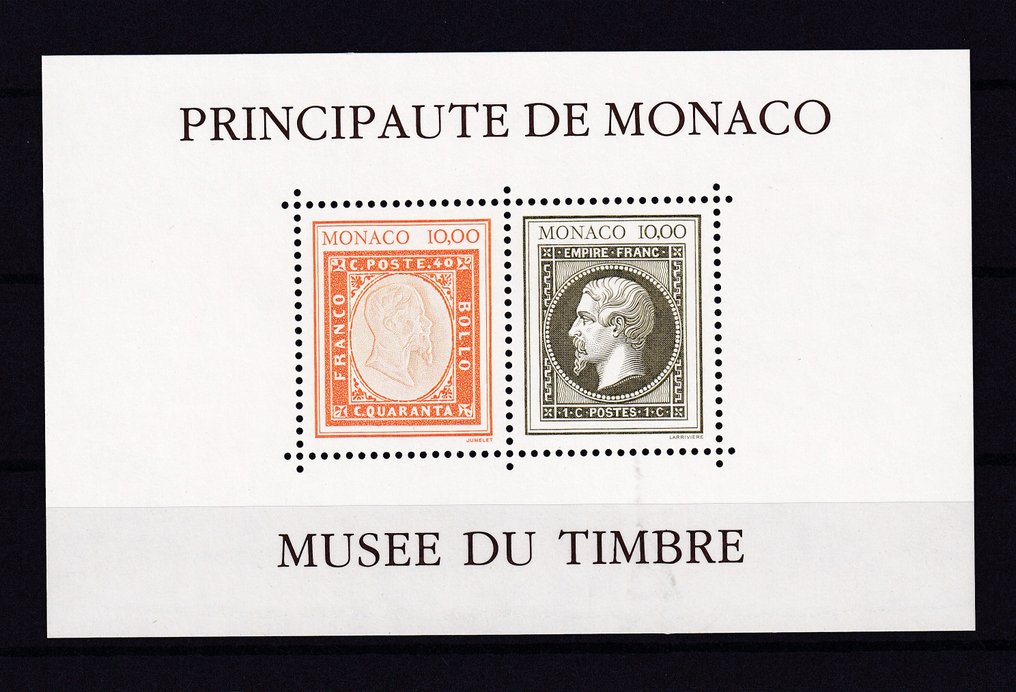 Mónaco 1992 - Custo de 1500€, variedade sem cachet - Yvert bloc n°58A #1.0