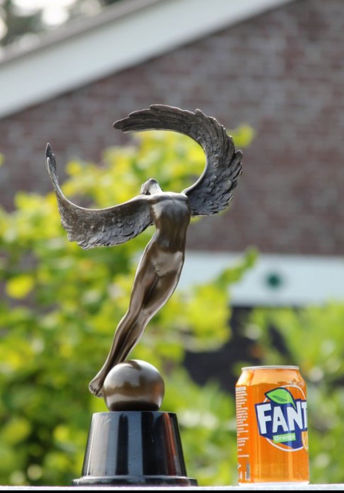 Statua, La victoire ailée - 38 cm - Bronzo dorato #1.0