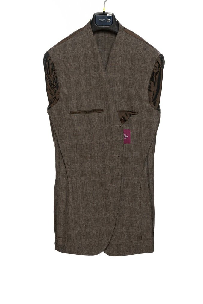 SARTORIA PARTENOPEA NAPOLI Dove Grey Check Wool 50 EU - 彩色運動上衣 - New with tags #4.3