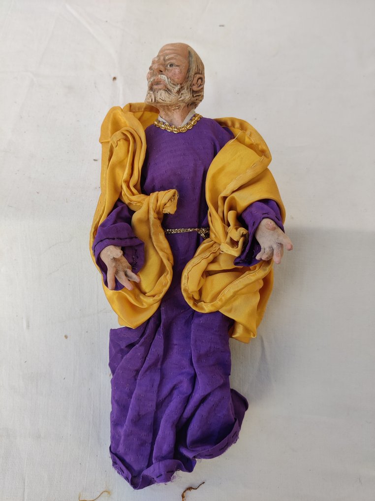 小雕像, San Giuseppe - 30 cm - 陶器, 纺织品 #2.1