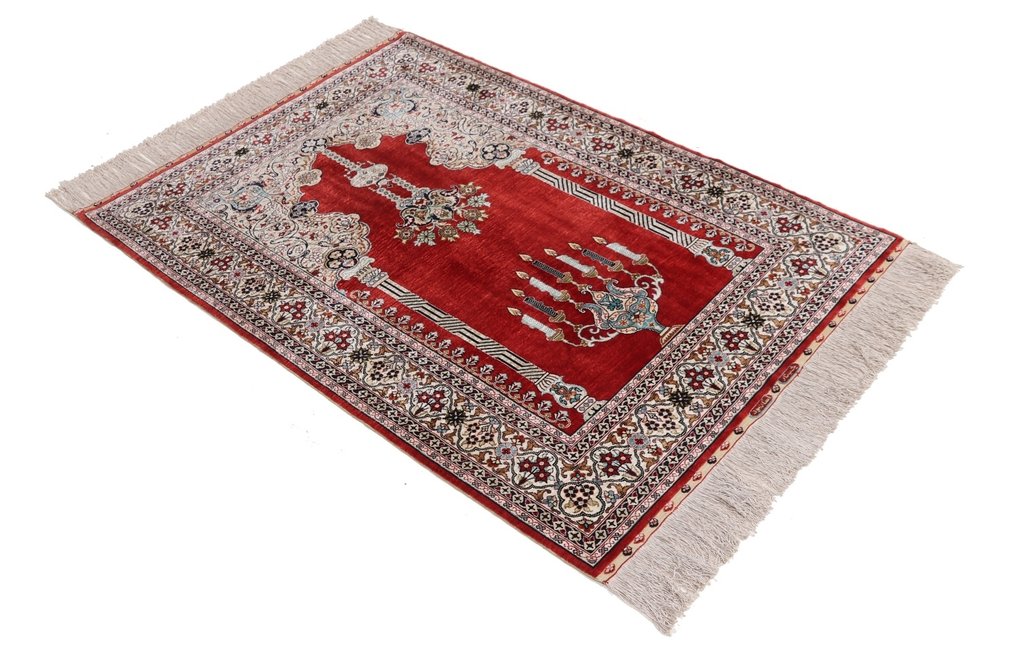 纯丝土耳其伊斯坦布尔Cinar地毯，带签名 - 地毯 - 129 cm - 92 cm #2.1