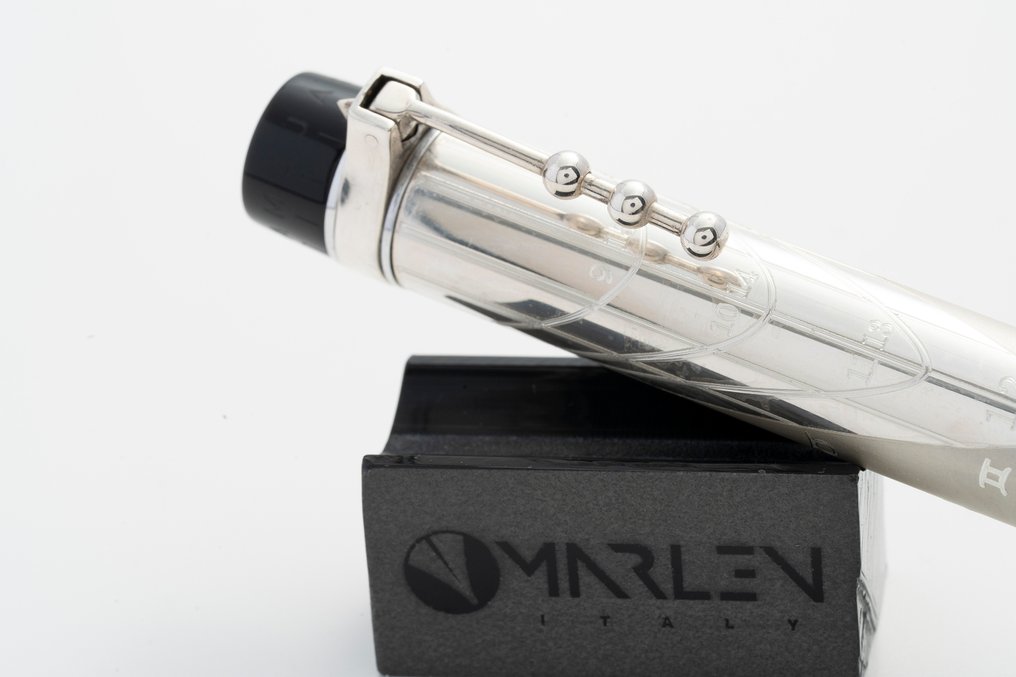 Marlen - Sundial (Penna Meridiana) - Edizione Limitata di 488 esemplari in Resina e Argento - Wieczne pióro #1.0