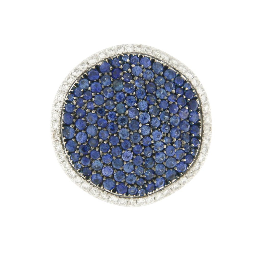 Bibigi - Δαχτυλίδι - 18 καράτια Λευκός χρυσός -  2.78ct. tw. Ζαφείρι - Διαμάντι #4.3