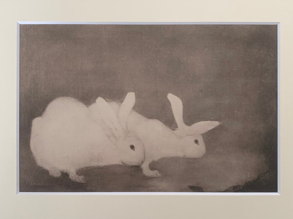 墙面装饰 - 荷兰 - 两只兔子，1909 #1.0