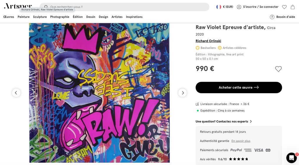 Richard Orlinski (1966) - Raw Pink EA #4.3