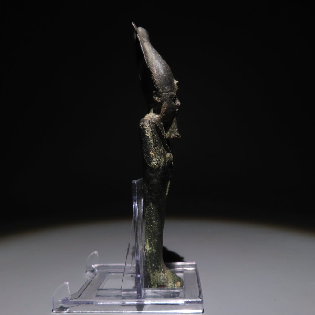 Αρχαία Αιγυπτιακή Μπρούντζος Θεός Osiris. Τελευταία Περίοδος, 664 - 332 π.Χ. ύψος 12,8 εκ. #3.2