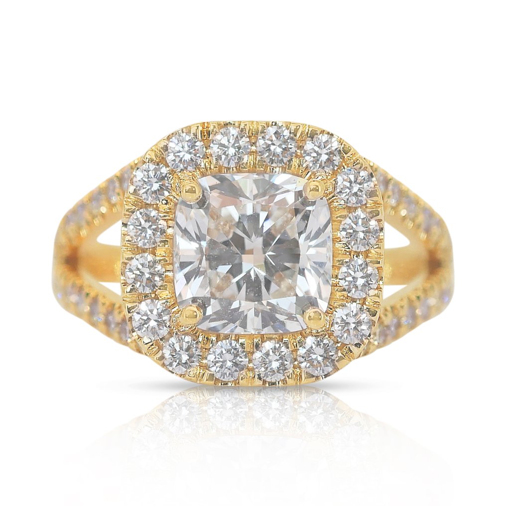 Δαχτυλίδι - 18 καράτια Κίτρινο χρυσό - 3.51ct. tw. Διαμάντι (Φυσικό) - Διαμάντι #1.0