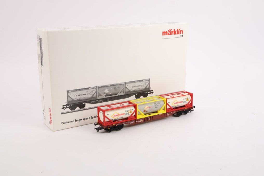 Märklin H0 - 47072 - Model train freight carriage (1) - Container transport wagon 'Eurotainer' - DB #1.0