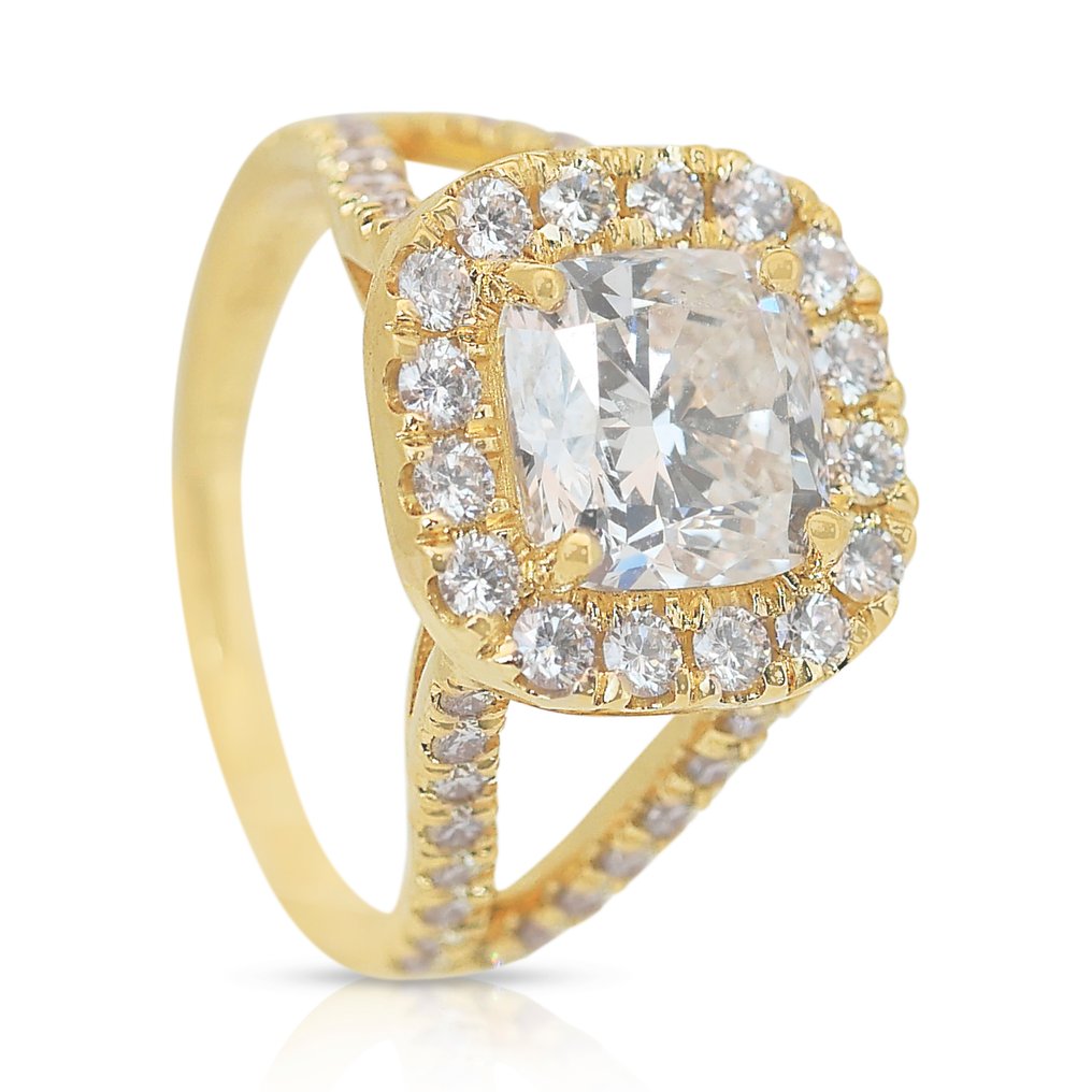 Δαχτυλίδι - 18 καράτια Κίτρινο χρυσό - 3.51ct. tw. Διαμάντι (Φυσικό) - Διαμάντι #4.3
