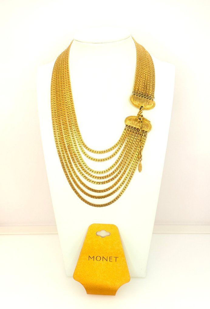 Monet - Βιντεζ Φαμπουλας Άπειρο Χρυσό Καταρράκτη Οκτώ Στρώματα - Σαν καινούργιο! Τριπλή Επιχρύσωση 22k - Κολιέ #3.2