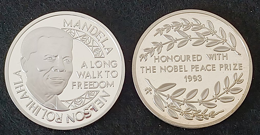 Etelä-Afrikka. 1993 Lot of 6 South Africa President Nelson Mandela Medals  (Ei pohjahintaa) #4.3