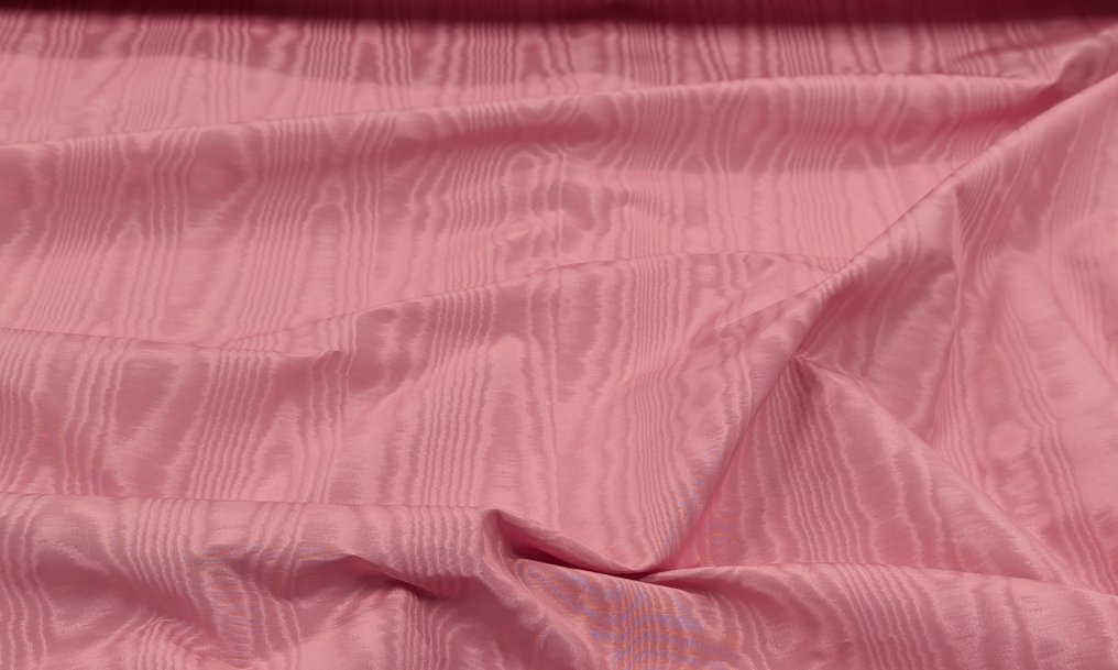 Charme Rosato – Tessuto Moiré Vintage in Misto Seta - Textile  - 625 cm - 140 cm #2.1