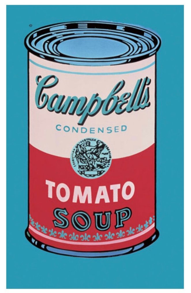 Andy Warhol - “Campbell's Soup Can, 1965 (pink & red)”. Copyright: Andy Warhol Foundation for the Visual Arts, #4.3