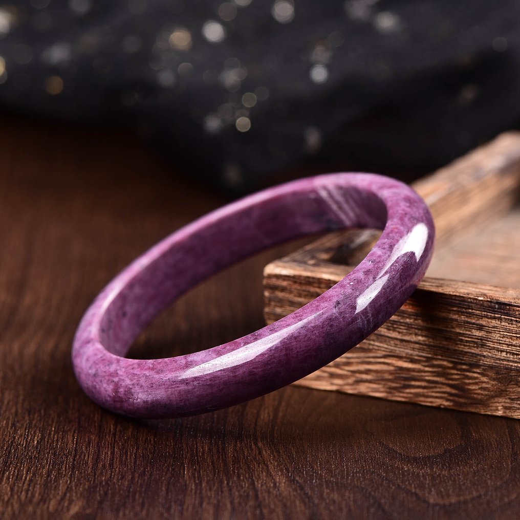 Keine Mindestgebot - ALGT-zertifiziert - Exklusiver und hochwertiger natürlicher Rubinarmreif Sorgfältig geschnitten und poliert aus einem einzigen Stein- 64.85 g #1.0