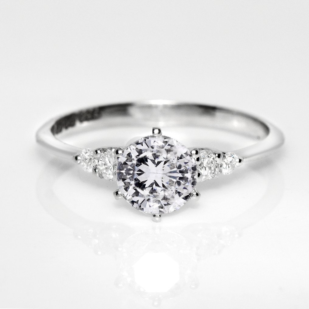 Δαχτυλίδι - 18 καράτια Λευκός χρυσός - 1.14ct. tw. Διαμάντι (Φυσικό) - Διαμάντι - G.C.I #1.0