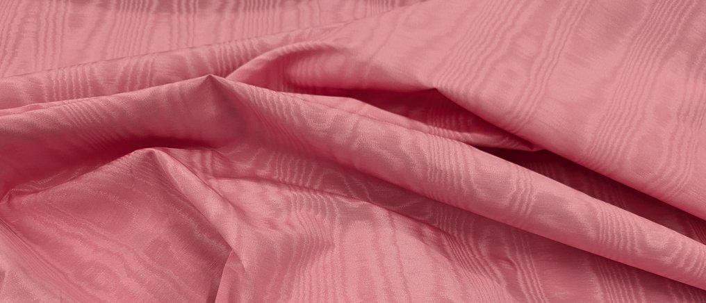 Charme Rosato – Tessuto Moiré Vintage in Misto Seta - Textile  - 625 cm - 140 cm #1.0
