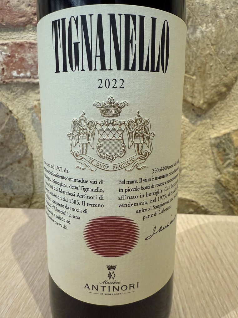 2022 Marchesi Antinori, Tignanello - Tuscany IGT - 1 Bottle (0.75L) #1.0