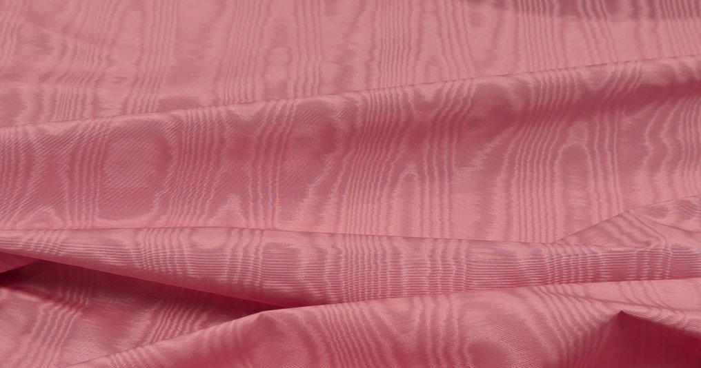 Charme Rosato – Tessuto Moiré Vintage in Misto Seta - Textile  - 625 cm - 140 cm #1.0
