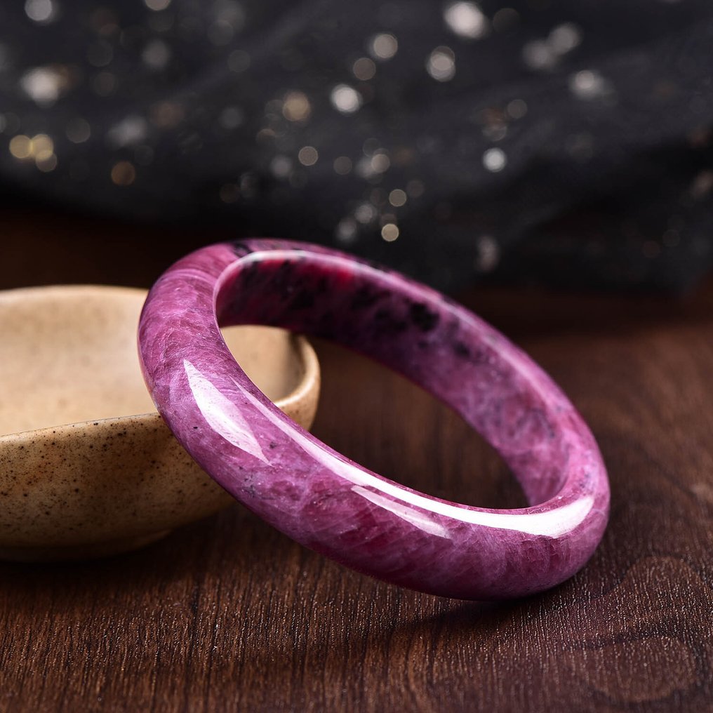 Bracelet en rubis naturel certifié ALGT – exclusif et de haute qualité Soigneusement taillé et poli à partir d'une seule pierre- 82.36 g #4.3