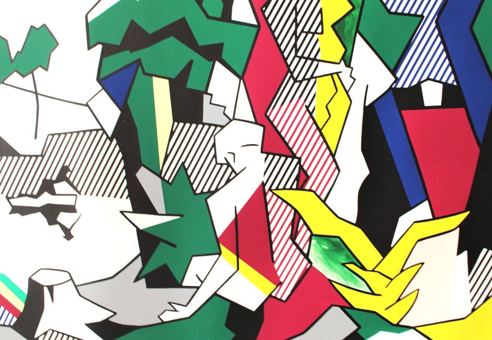 Roy Lichtenstein - Achenbach Art Edition / Düsseldorf - Landscape with figures and raimbow - XXL #3.2