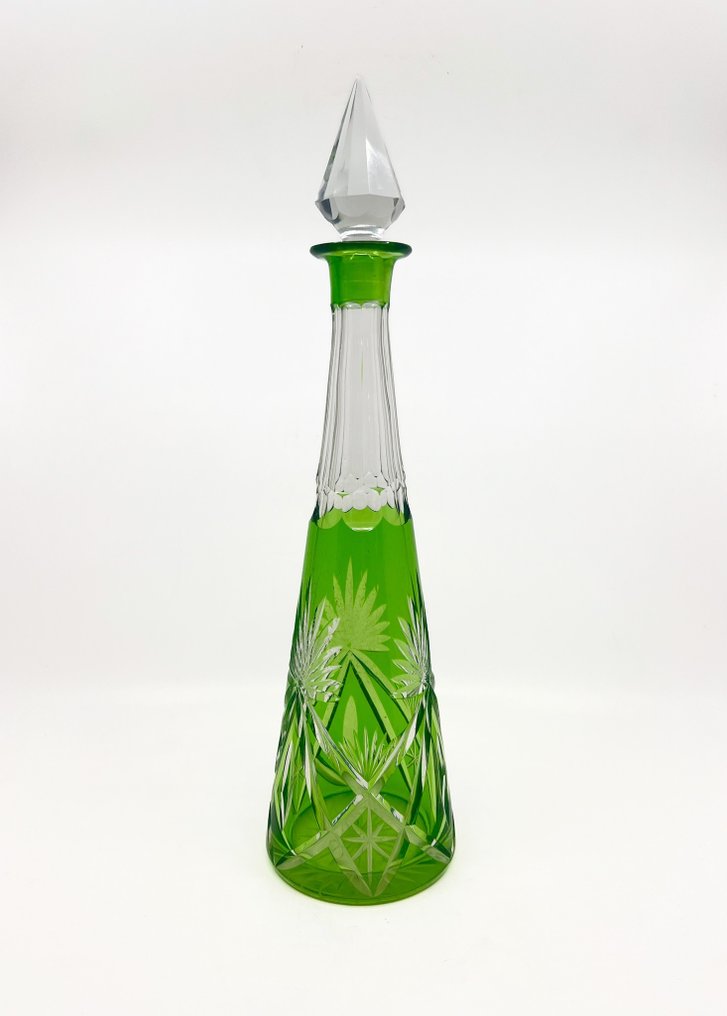 St. Louis - Massenet - Decanter - Large Taillé riche hand cut 1920 Chartreuse - Crystal #1.0