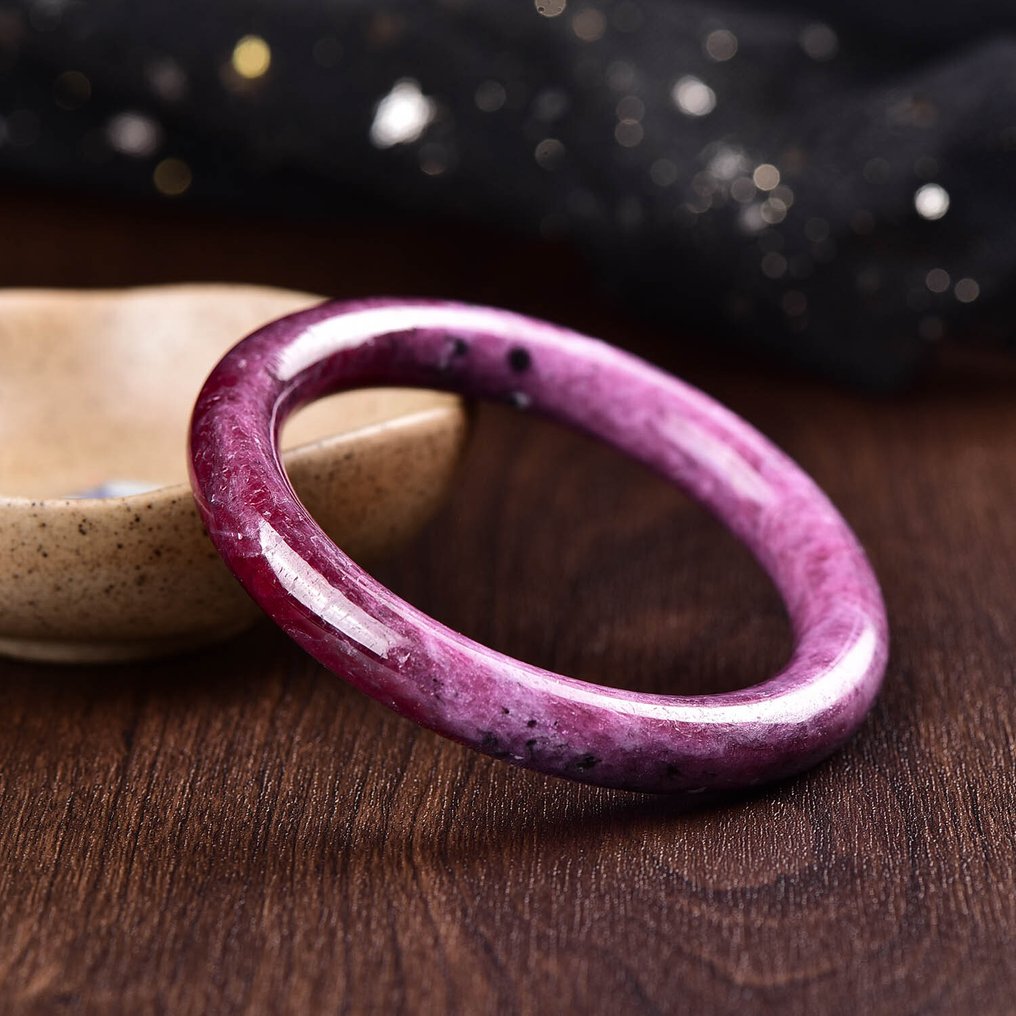 ALGT Certified - Exclusive and High-Quality Natural Ruby Bangle - Meticulously Cut and Polished from a Single Stone- 62.88 g #3.2