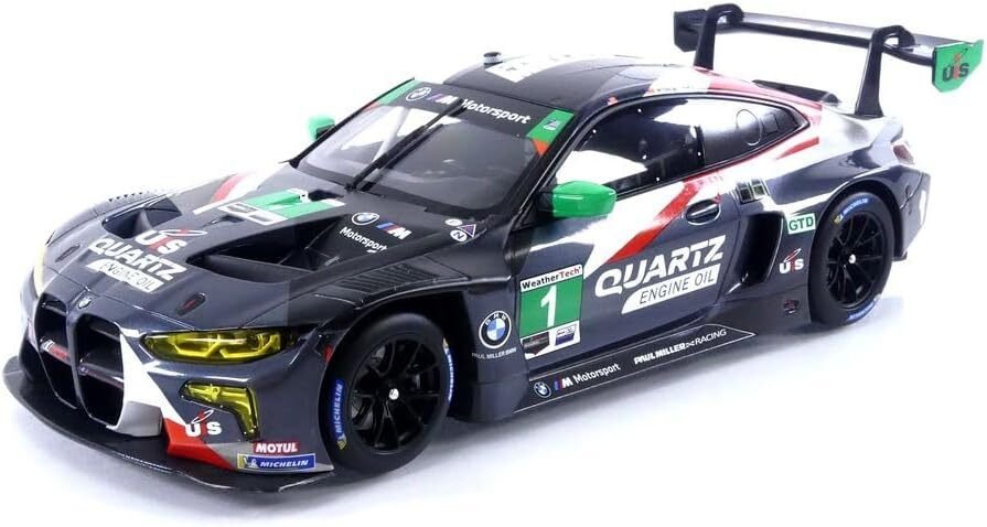 Minichamps 1:18 - Machetă mașină de curse - BMW M4 GT3 GTD Paul Miller Racing #1 12h Sebring IMSA 2022 - Ediție limitată de 300 de bucăți. #4.3