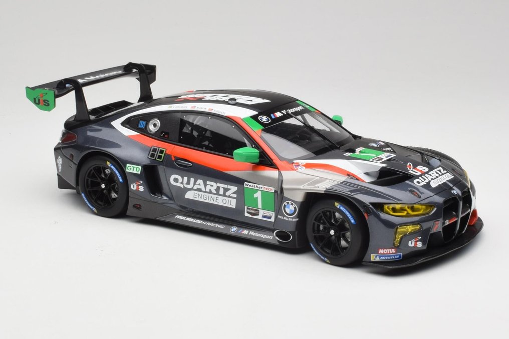 Minichamps 1:18 - Machetă mașină de curse - BMW M4 GT3 GTD Paul Miller Racing #1 12h Sebring IMSA 2022 - Ediție limitată de 300 de bucăți. #1.0