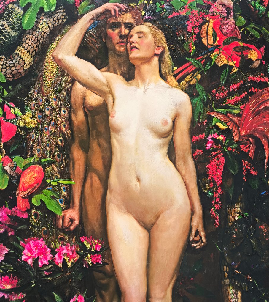 Byam Shaw (1872–1919) (after) - "Adam and Eve, 1911" - (40x60,5cm) #1.0