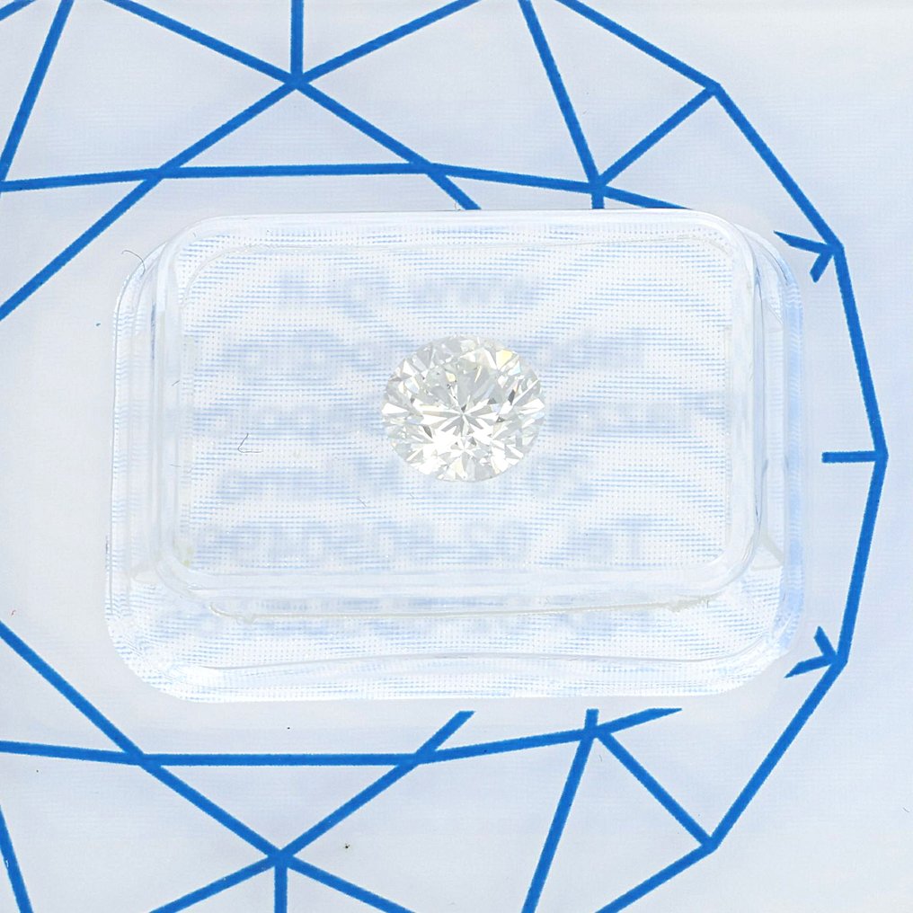 1 pcs 钻石  (天然)  - 1.03 ct - 圆形 - I - SI1 微内含一级 - 意大利宝石学院（IGI） #3.2