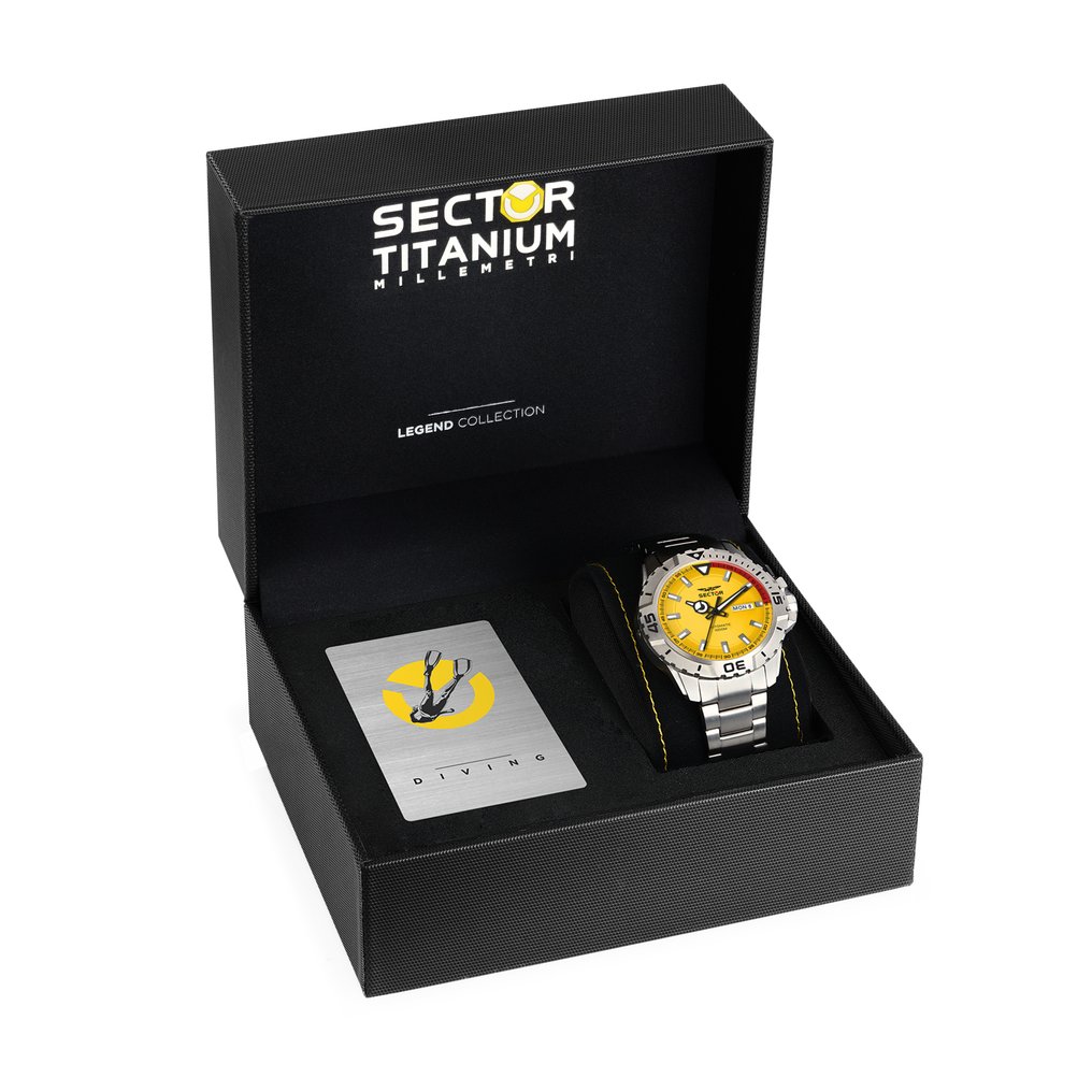 Sector - Legend - Automatic - TITANIUM - Helium valve - yellow/ochre - 1000 M - 43 mm - No reserve price - Men - 2020+ #1.0