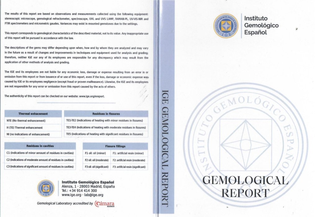 Μπλε, Μωβ Τανζανίτης - 7.53 ct - Instituto Gemólogico Español (IGE) #2.1