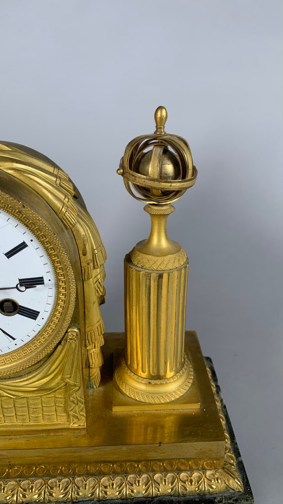 Relógio de lareira com figura - Bronze - 1800-1850 #3.2