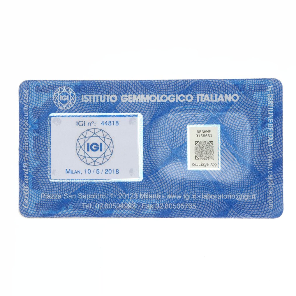 1 pcs 钻石  (天然)  - 1.43 ct - 圆形 - L - VS2 轻微内含二级 - 意大利宝石学院（IGI） #2.1