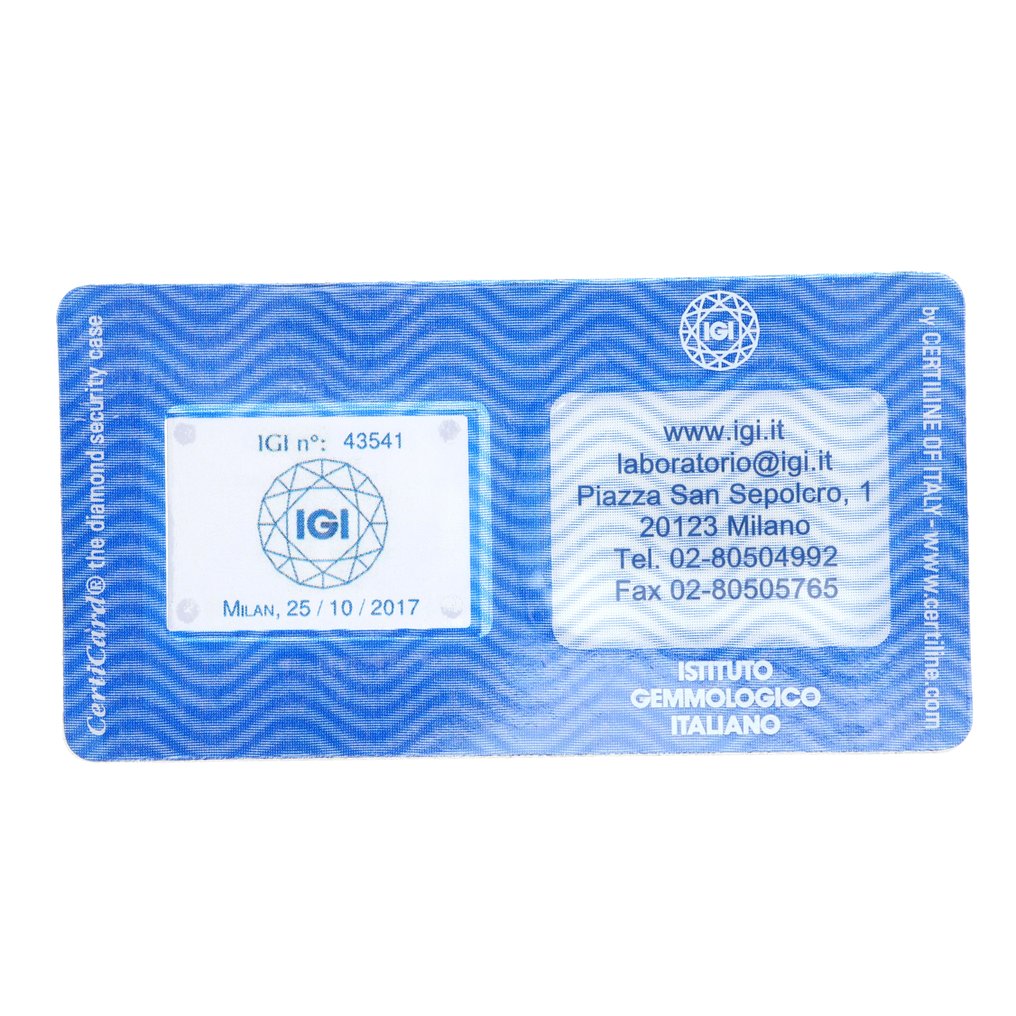 1 pcs 钻石 (天然) - 1.46 ct - 圆形 - K - VS2 轻微内含二级 - 意大利宝石学院(IGI) #1.0