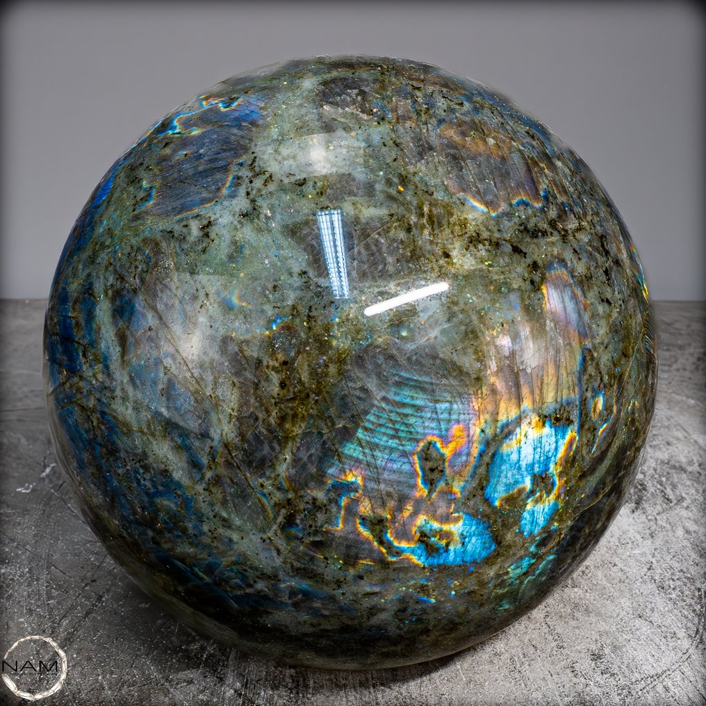 Natural Labradorite sphere from Madagascar Of the highest quality- 9100.44 g #4.3
