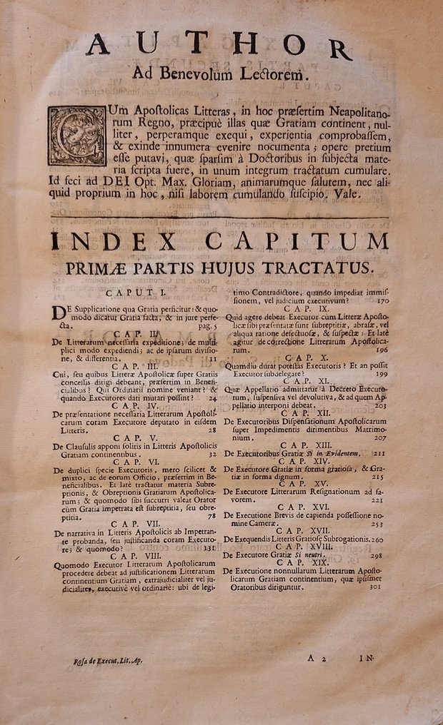 D. Thomae De Rosa - Tractatus de executoribus Litterarum Apostolicarum Tam Gratiæ, quàm Juftitiæ - 1636 #1.0