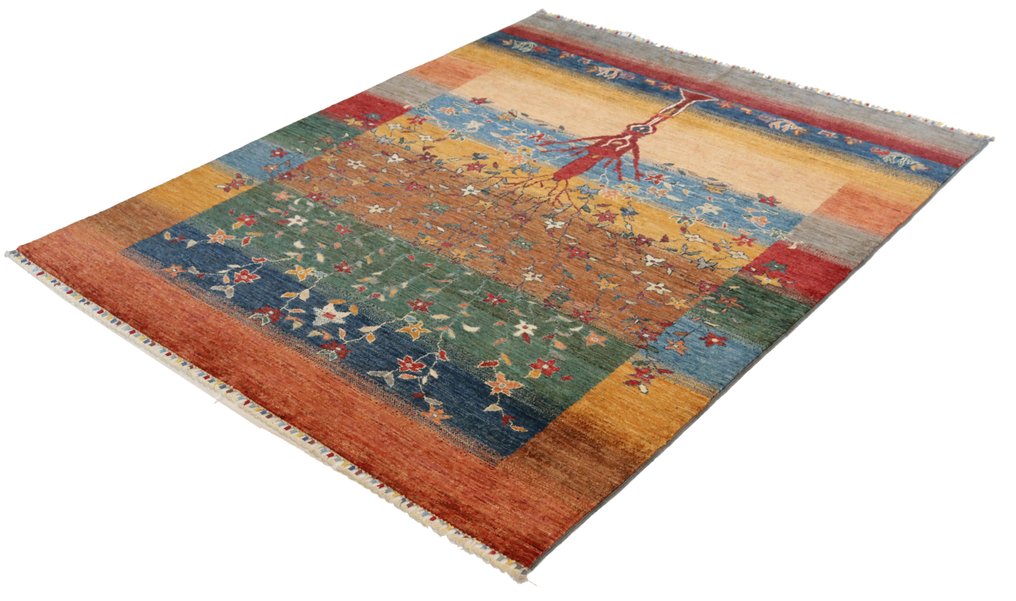 Håndknyttet tæppe Super Ziegler Chubi, tæppe i fin uld - Tæppe - 193 cm - 158 cm #1.0