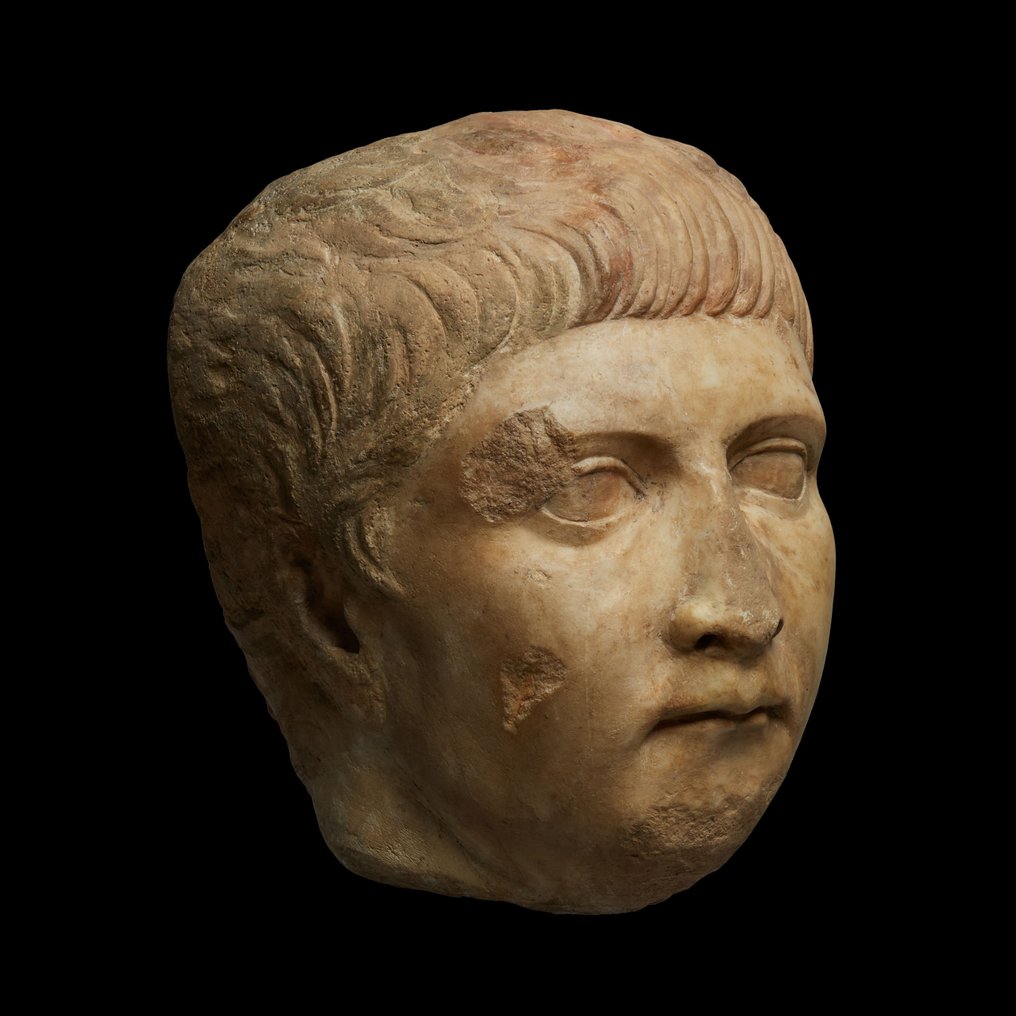 Αρχαία Ρωμαϊκή Μάρμαρο Αρχηγός του Γενικού Δρούσου του Νεότερου. Μέσα στη βασιλεία του αυτοκράτορα Τιβέριου, περίπου 22 - #4.3