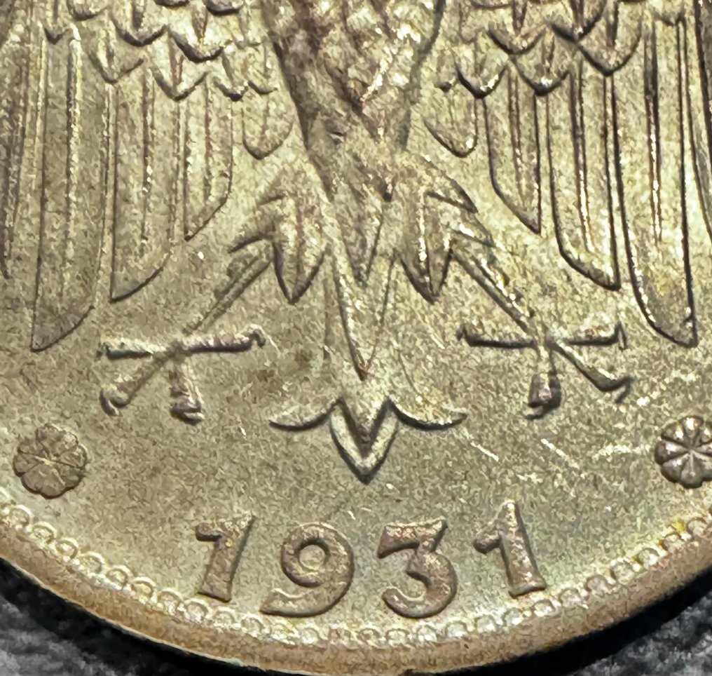 Saksa, Weimarin tasavalta 3 Reichsmark 1931-F #3.2