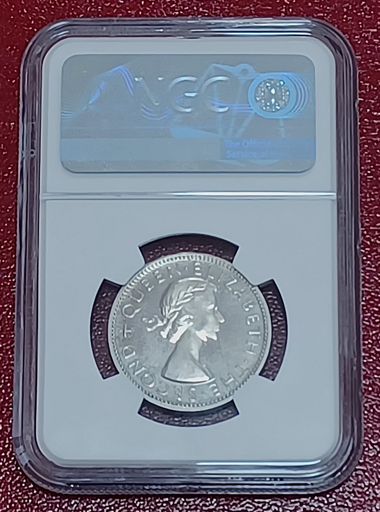 Rhodesia, Rhodesia and Nyasaland, South Africa, Zimbabwe. 2 Shilling 1955 - NGC PF65 CAMEO - Mintage 2,000 3rd finest #2.1