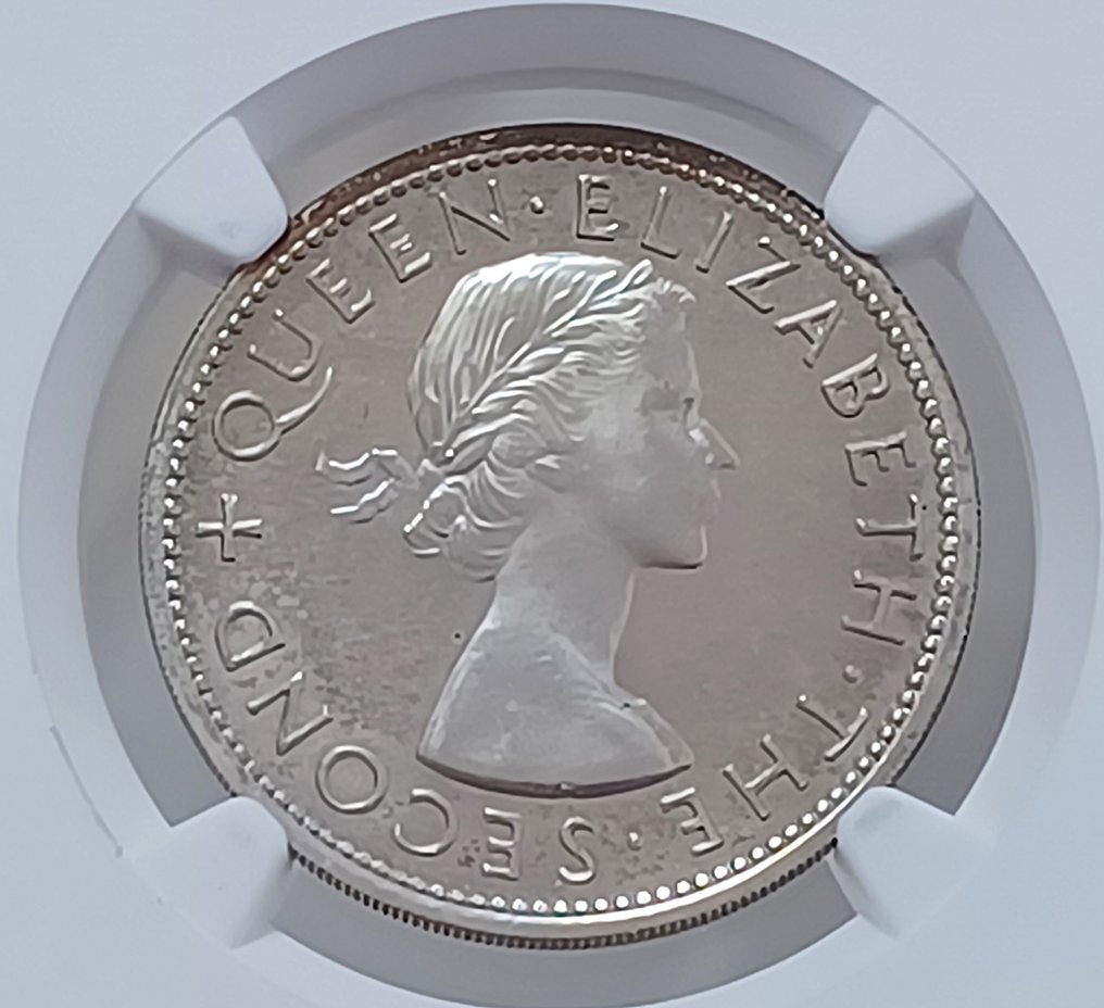 Rhodesia. Elizabeth II. 1/2 Crown 1955 - NGC PF62 #3.2