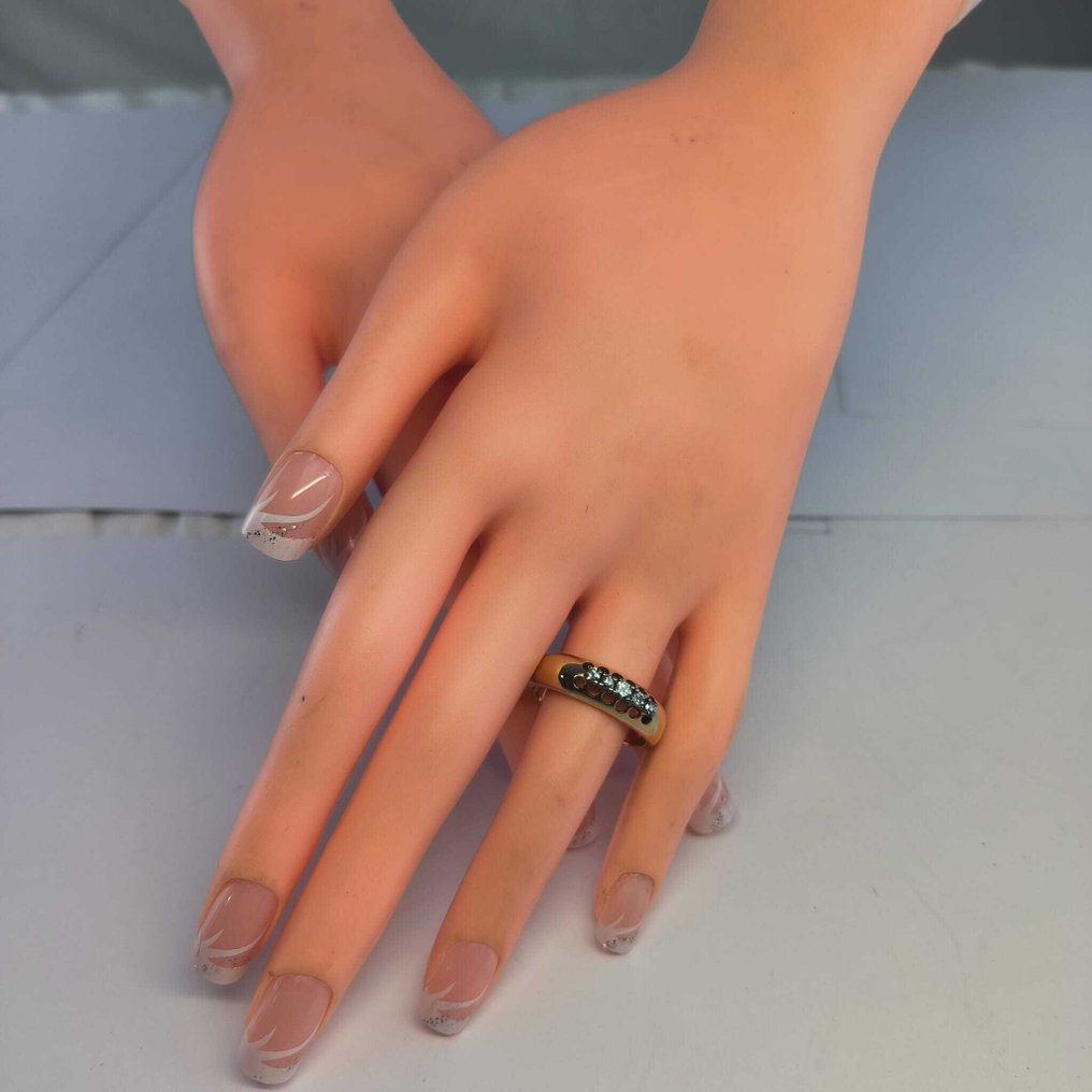 Örökkévalóság gyűrű - 14 kt. Fehér arany, Rózsa arany - 0.29ct. tw. Gyémánt (Természetes) - Gyémánt - 14K gyűrűsáv RS 64 #1.0